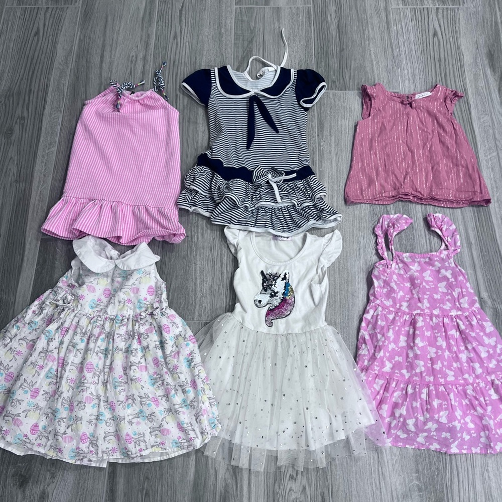 Cupcakes & Cashmere Pink and White Tiered Peplum Sundress